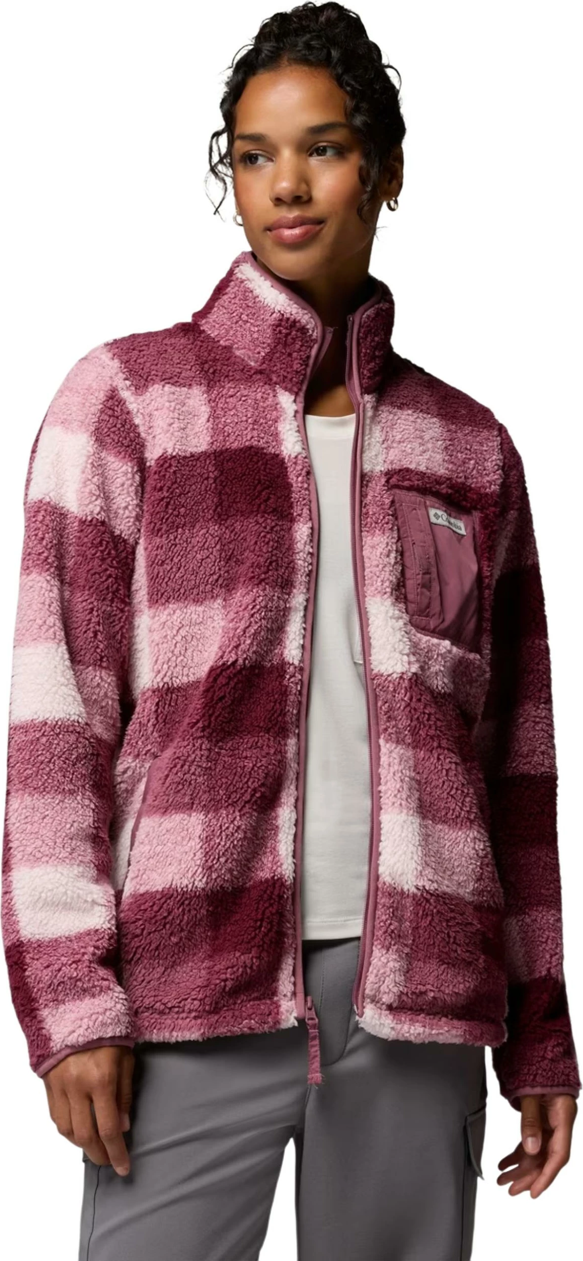 Duks për meshkuj Columbia West Bend Print Full Zip II 2085854, rozë antike [Madhësia: XS]
