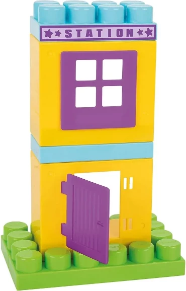 Set lodër për fëmijë Pilsan master blocks number train