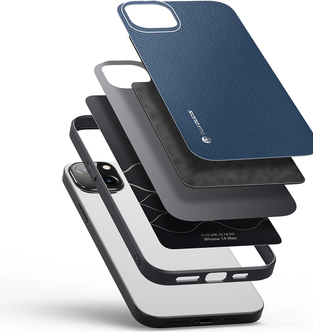Mbështjellës Dux Ducis Fino për iPhone 14 Plus, najlon, Blu