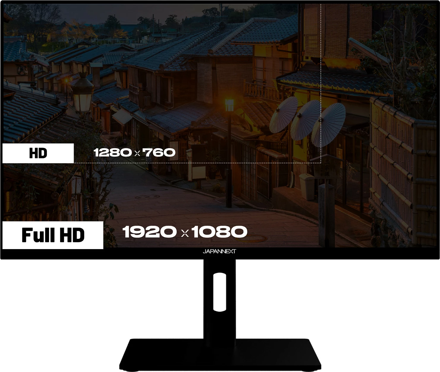 Monitor gaming JapanNext 27" Full HD 1920x1080, FreeSync, altoparlantë, zi/argjendtë