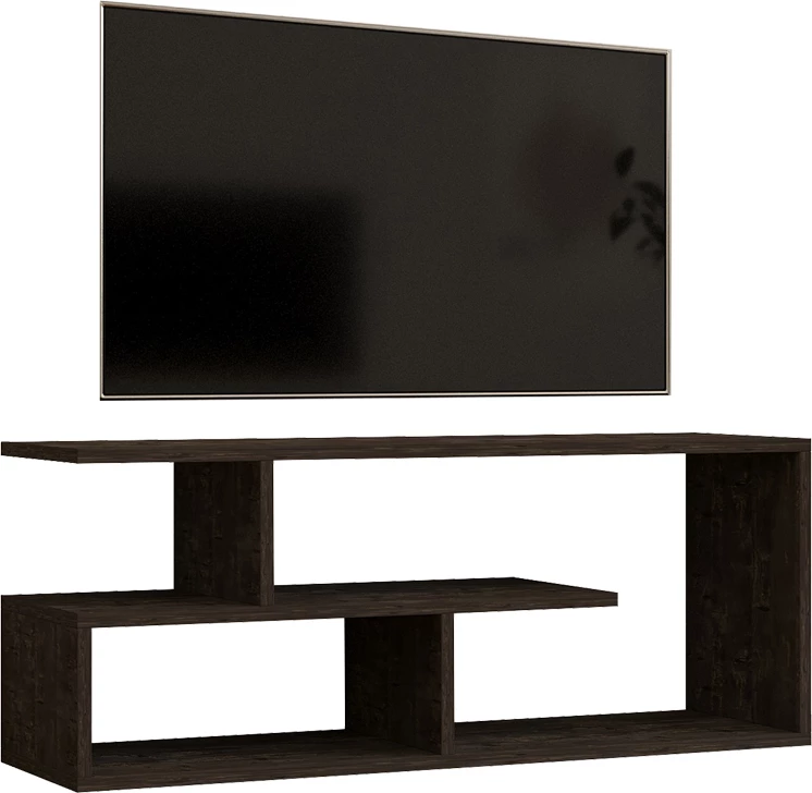 Mbajtës TV Waldo, ngjyrë e zezë-gri e errët, 100x29.5x40cm