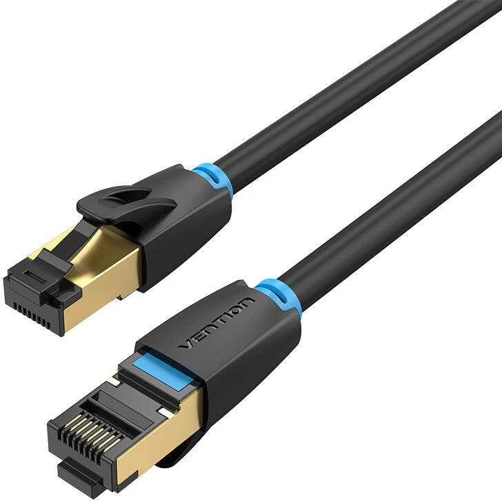 Kabllo rrjeti Vention IKABL CAT8, 10m, 40Gbps, e zezë