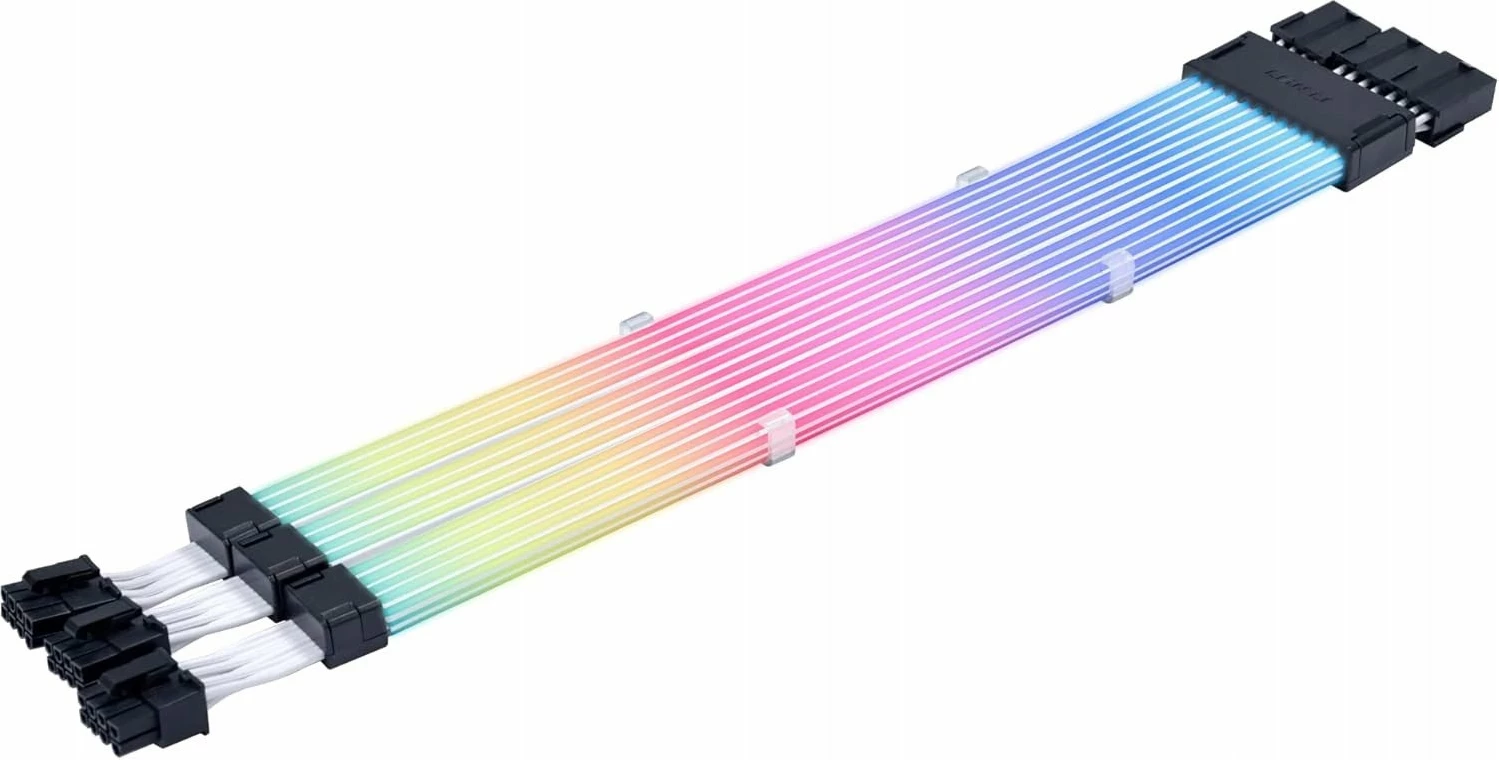 Kablë zgjatimi energjie ARGB për GPU Lian Li Strimer Wireless PW12-1W, 3x 8-Pin, 340 mm, 174 LED
