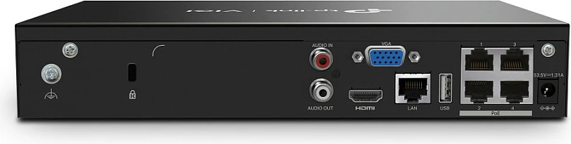 Regjistrues video rrjeti (NVR) TP-Link VIGI NVR1004H-4P, 4 kanale PoE+, HDD 2TB, 4K, i zi