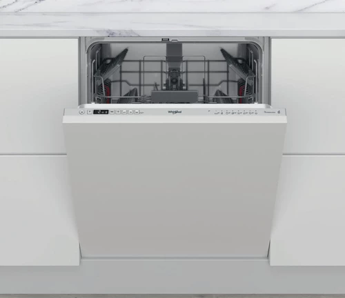 Enëlarëse e integrueshme plotësisht Whirlpool WI 7020 P, 14 sete, 60 cm, Argjendtë