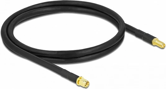 Kabllo antene DeLOCK LMR300 SMA mashkull në SMA femër, 0.9 m, e zezë