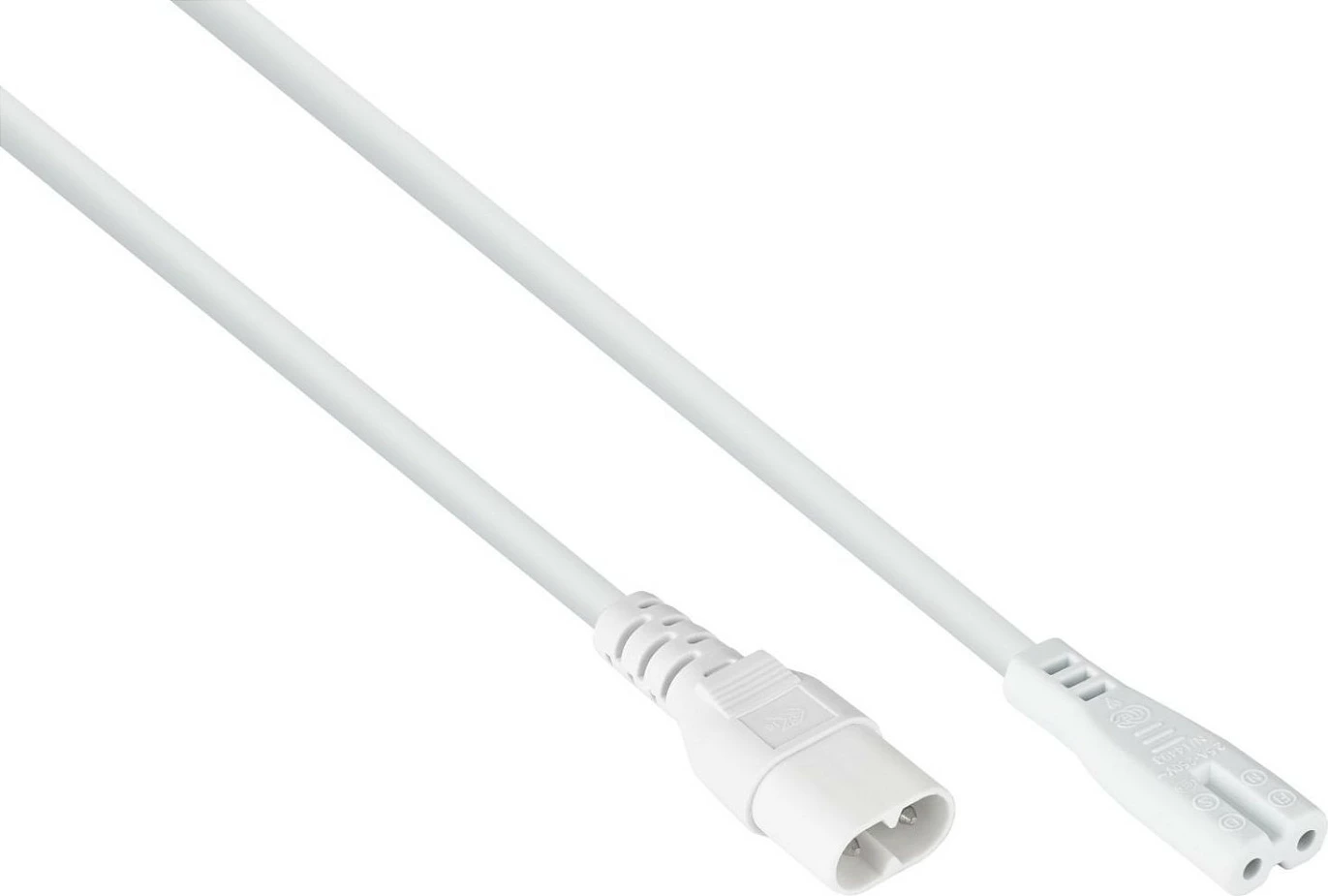 Kabllo zgjatëse rryme Kabelmeister C8 në C7, 1m, e bardhë
