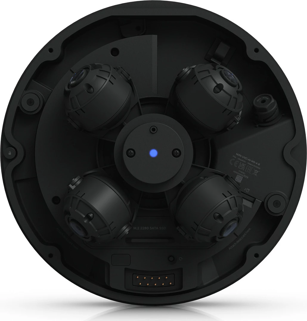 Kamerë sigurie Ubiquiti UVC-AI-MS-4-B, 4K 360°, Gigabit Ethernet, IR, MicroSD, IP66/IK10, e zezë