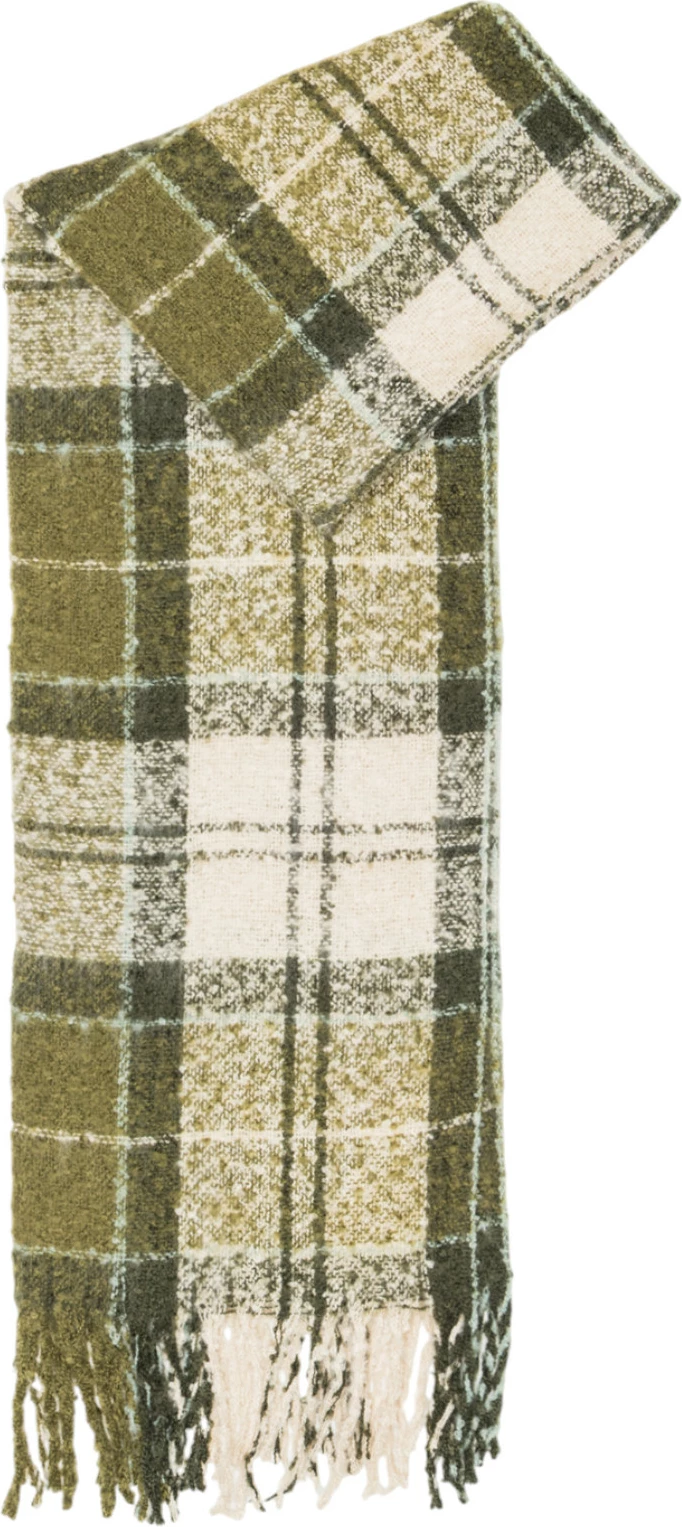 Set kapelë beanie dhe shall për femra Barbour SALTBURN LGS0077, i gjelbër i errët