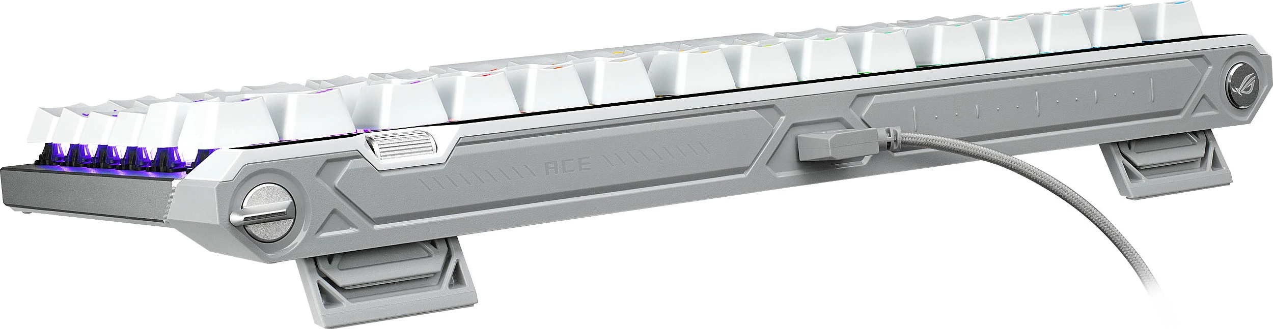 Tastierë gaming ASUS ROG Falchion Ace 75 HE, QWERTZ (DE), switch magnetik ROG HFX V2, RGB, USB-C, e bardhë