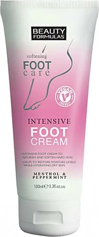 Krem për këmbë Beauty Formulas Menthol & Peppermint, 100 ml