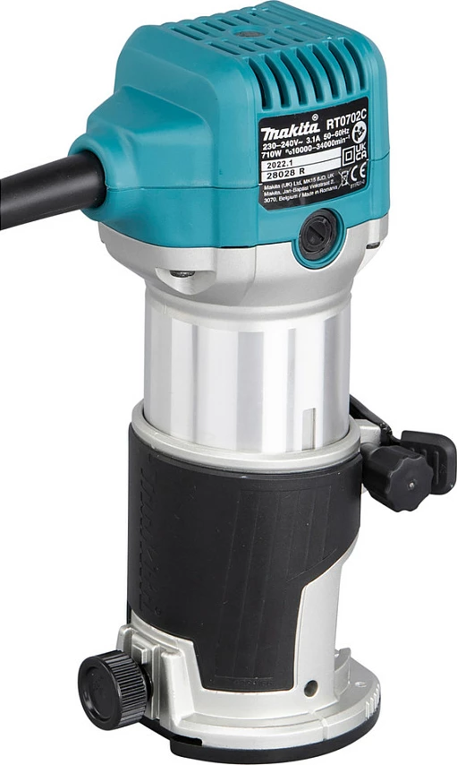 Frezë dore Makita RT0702C, 710W, 6/8 mm, 10000-34000 RPM, gjelbër/hiri