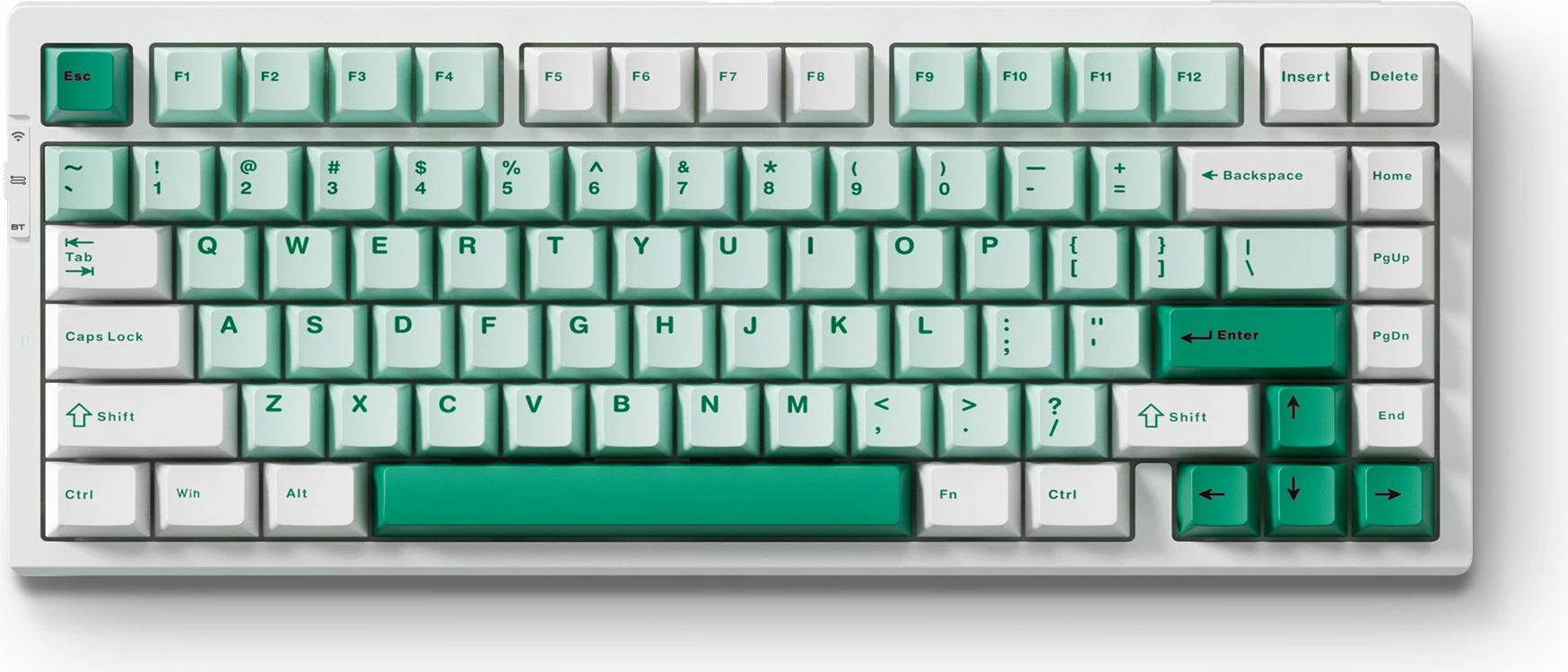 Tastierë mekanike MCHOSE G75 Pro 75% RGB 8000mAh, Matcha Latte V2 Switches, bardhë/jeshile