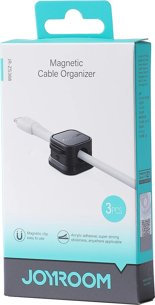 Organizues magnetik kabllosh Joyroom JR-ZS368, 3 copë, zi