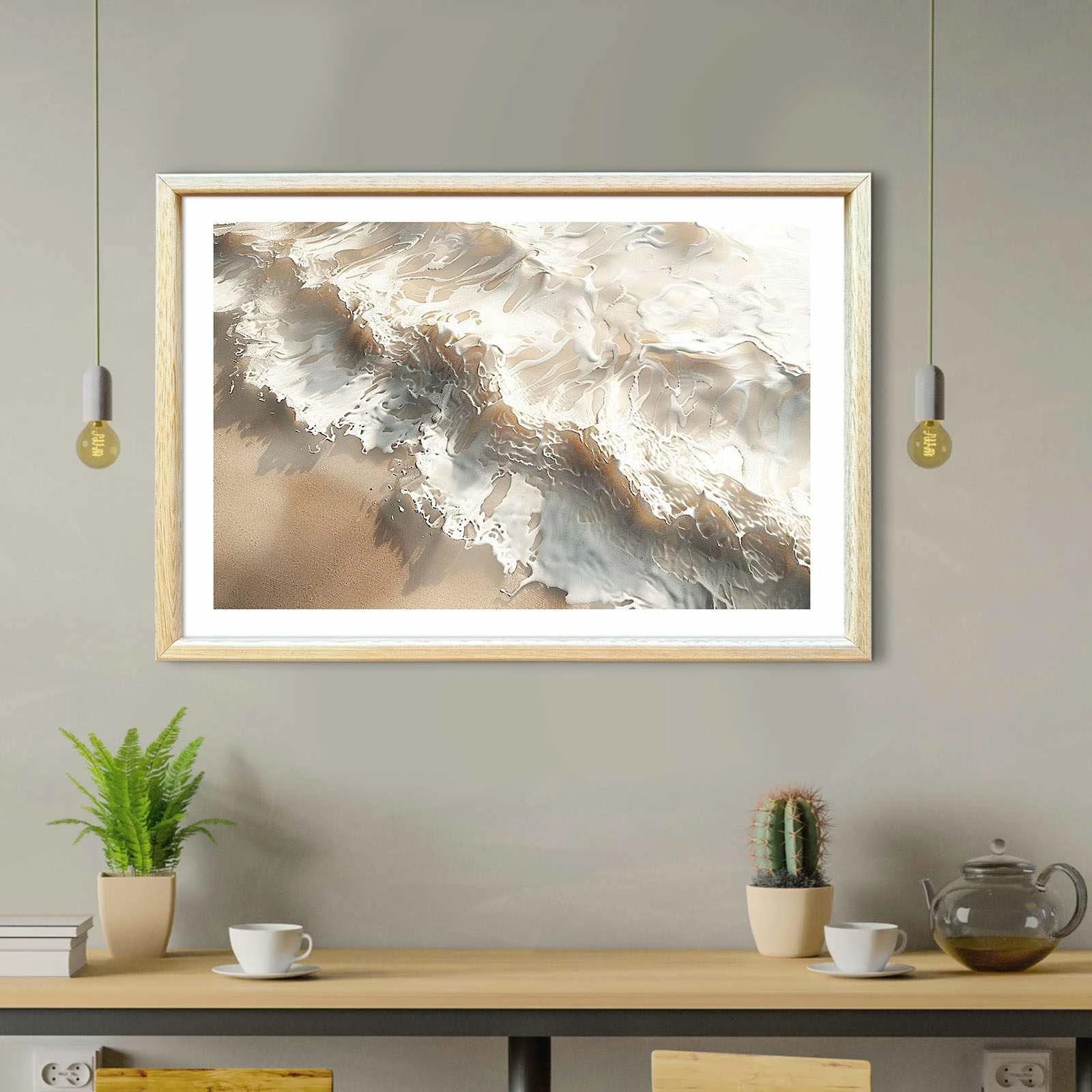 Pikturë dekorative me kornizë MDF Wallity, Ahswabisabi-039, 62x92cm