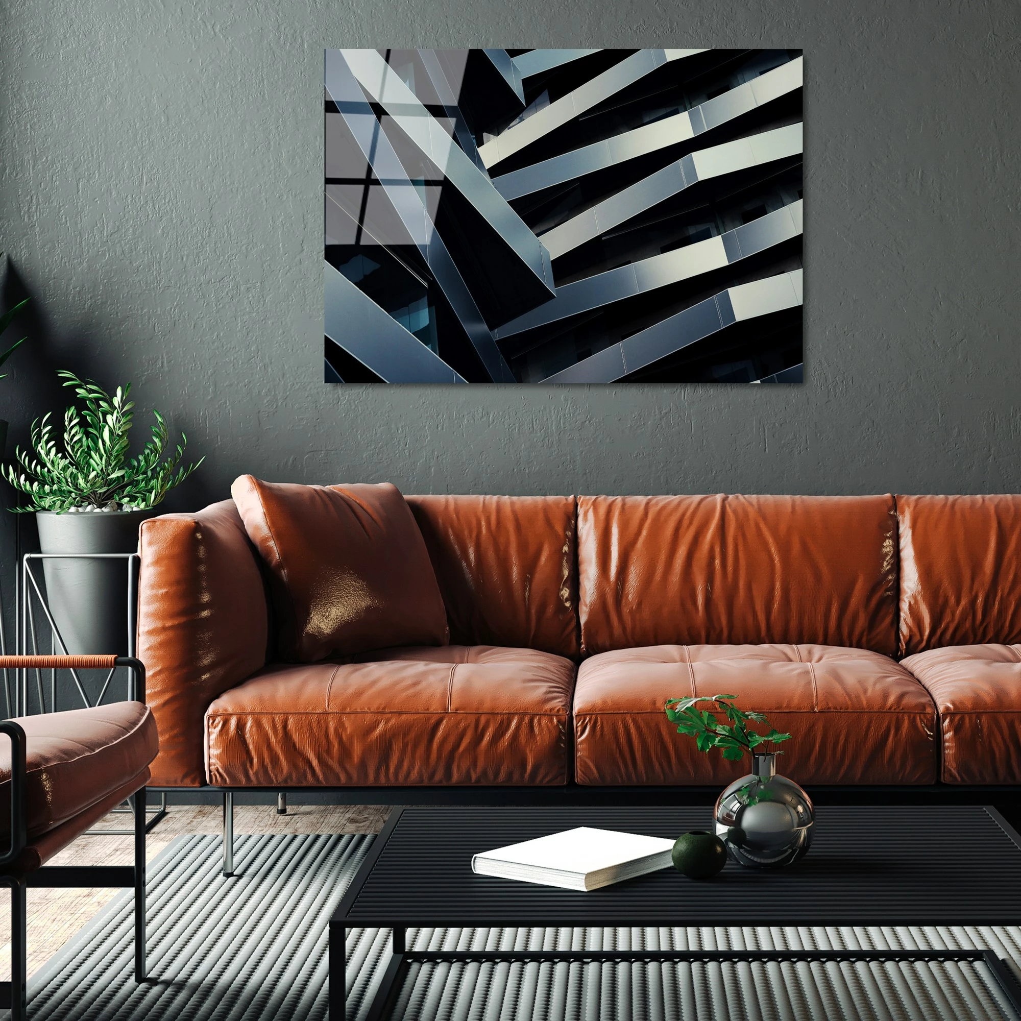 Pikturë dekorative prej xhami të temperuar, Wallity UV-048, 70x100cm