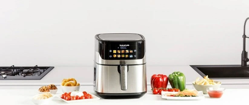 Fritezë me ajër Taurus Air Fry 7S Wall HD, 6.5L, 1600W, E zezë/Inox