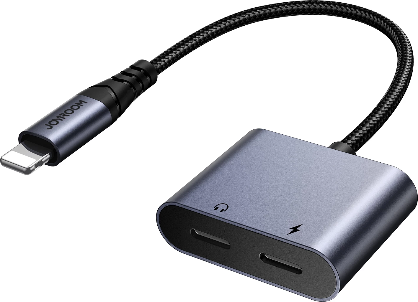 Adapter Lightning Joyroom SY-L02 2-në-1 me DAC, i zi
