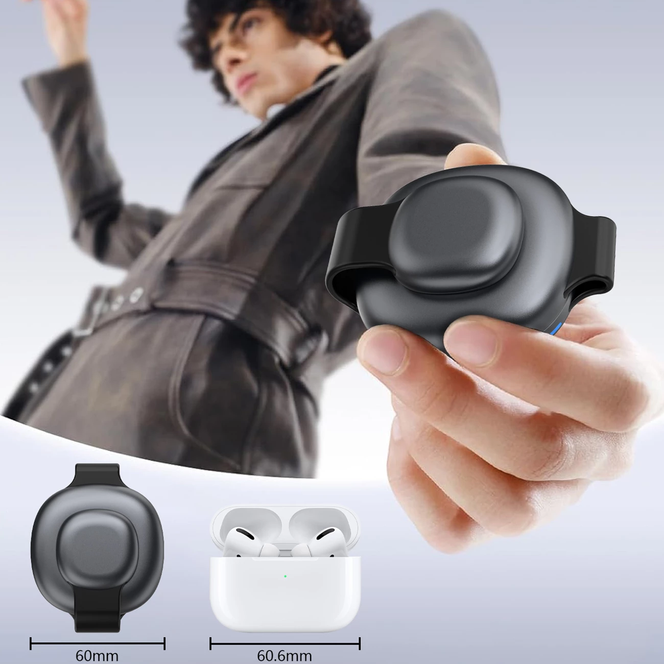 Karikues wireless 3-në-1 Dudao A11S 15W Qi/MagSafe me kabllo USB-C, i zi