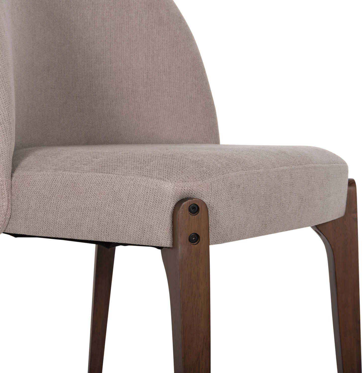 Karrige ngrënieje RAMMER FH9744.02 dru gome, ngjyrë arre, pëlhurë ecru, 57x55x86H cm., set prej 2 copë