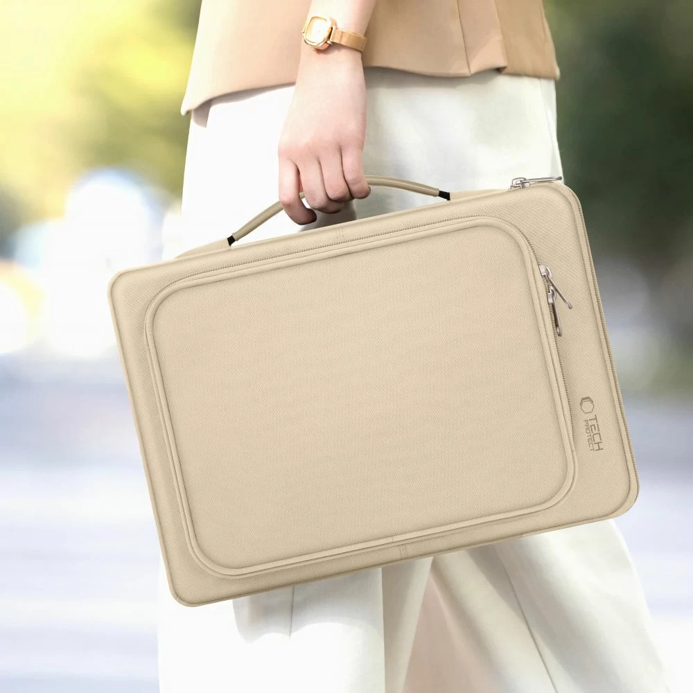 Çantë laptopi Tech-Protect Basic Bag, 13-14 inç, bezhë