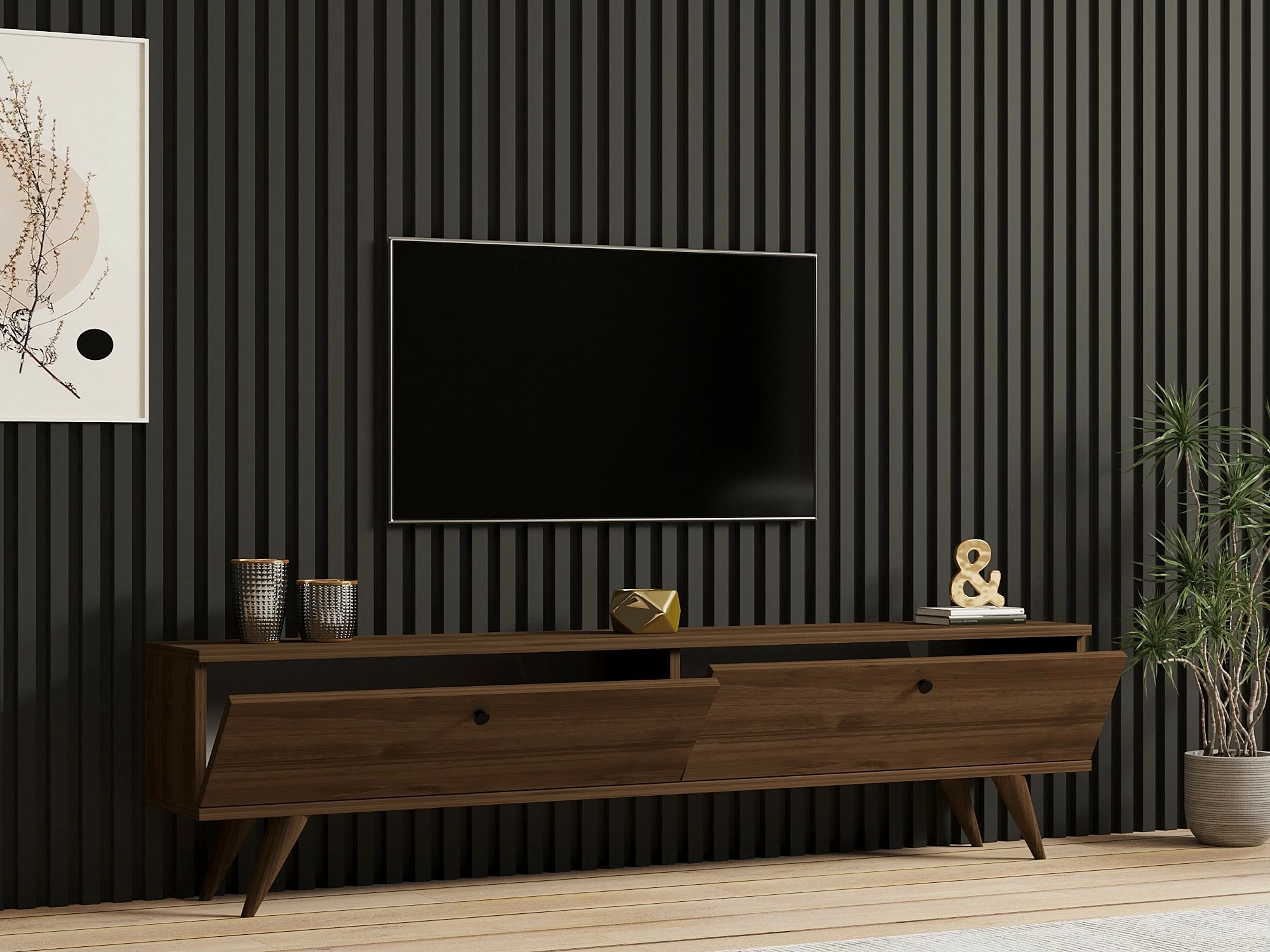 Komodë TV Hanah Home, Paris, ngjyrë arre