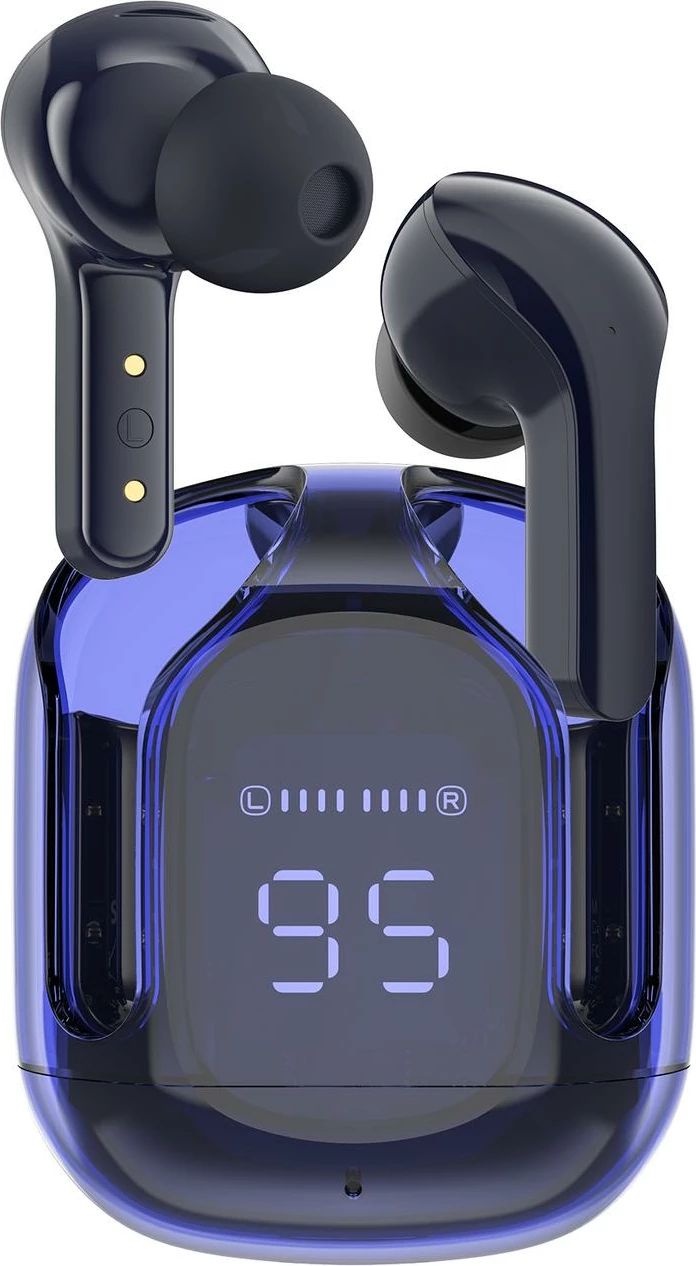 Kufje Acefast T6 TWS wireless, Bluetooth, me ekran LED, Blu