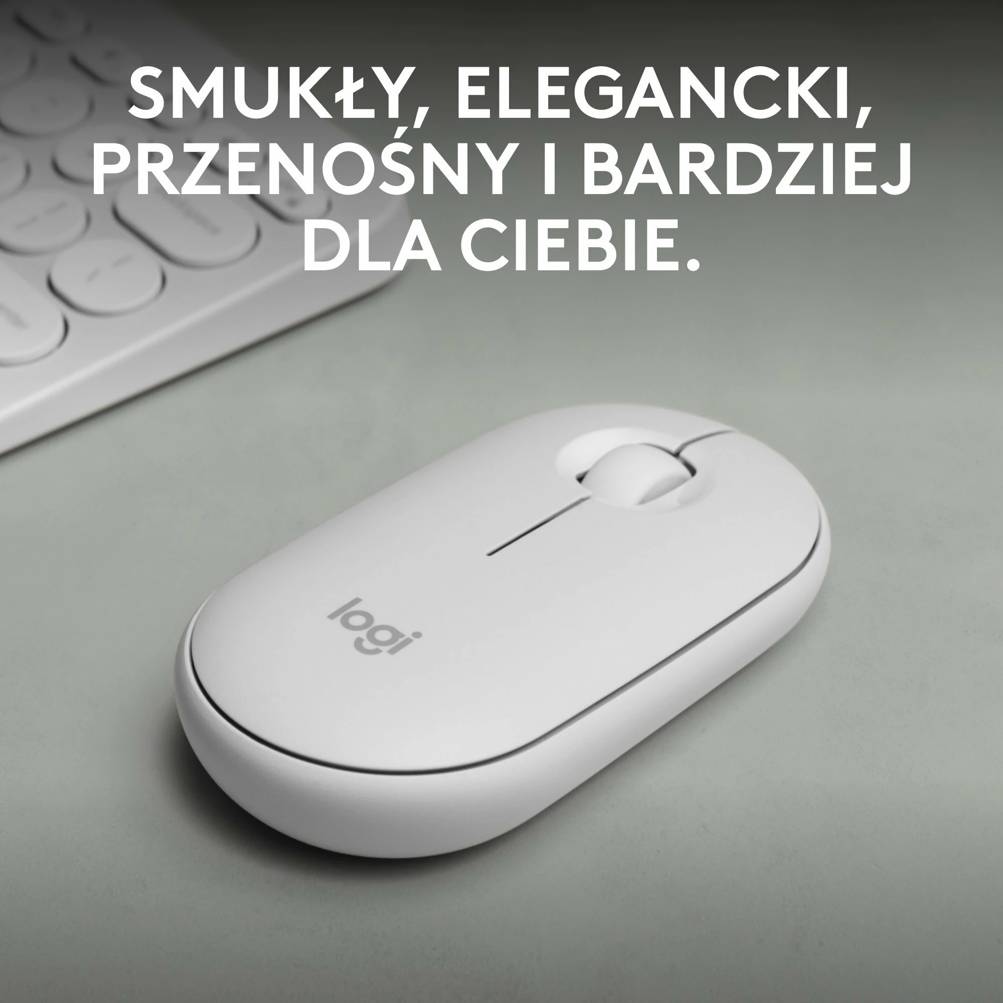 Maus Logitech Pebble Mouse 2 M350s Bluetooth 4000 DPI, i bardhë