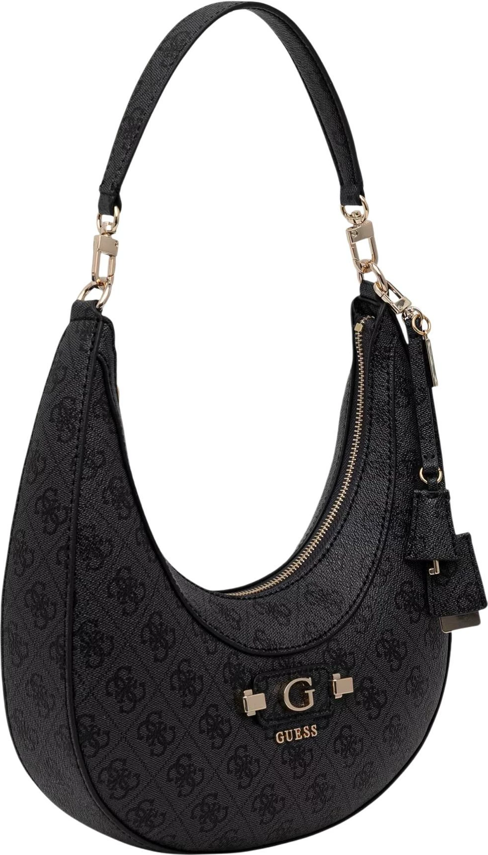 Çantë krahu Guess Coleen Logo Small SA HWSG97 49010 për femra, antracit