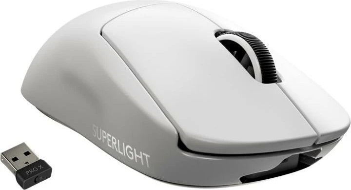 Maus gaming wireless Logitech PRO X SUPERLIGHT 910-005942, i bardhë