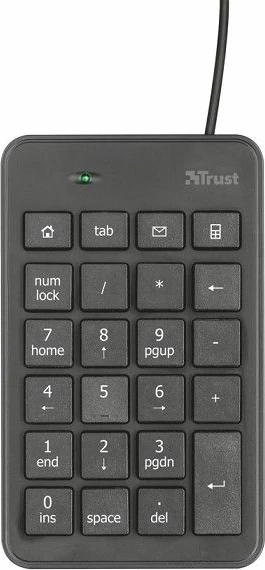 Tastierë numerike Trust Xalas 22221, USB, layout US, e zezë