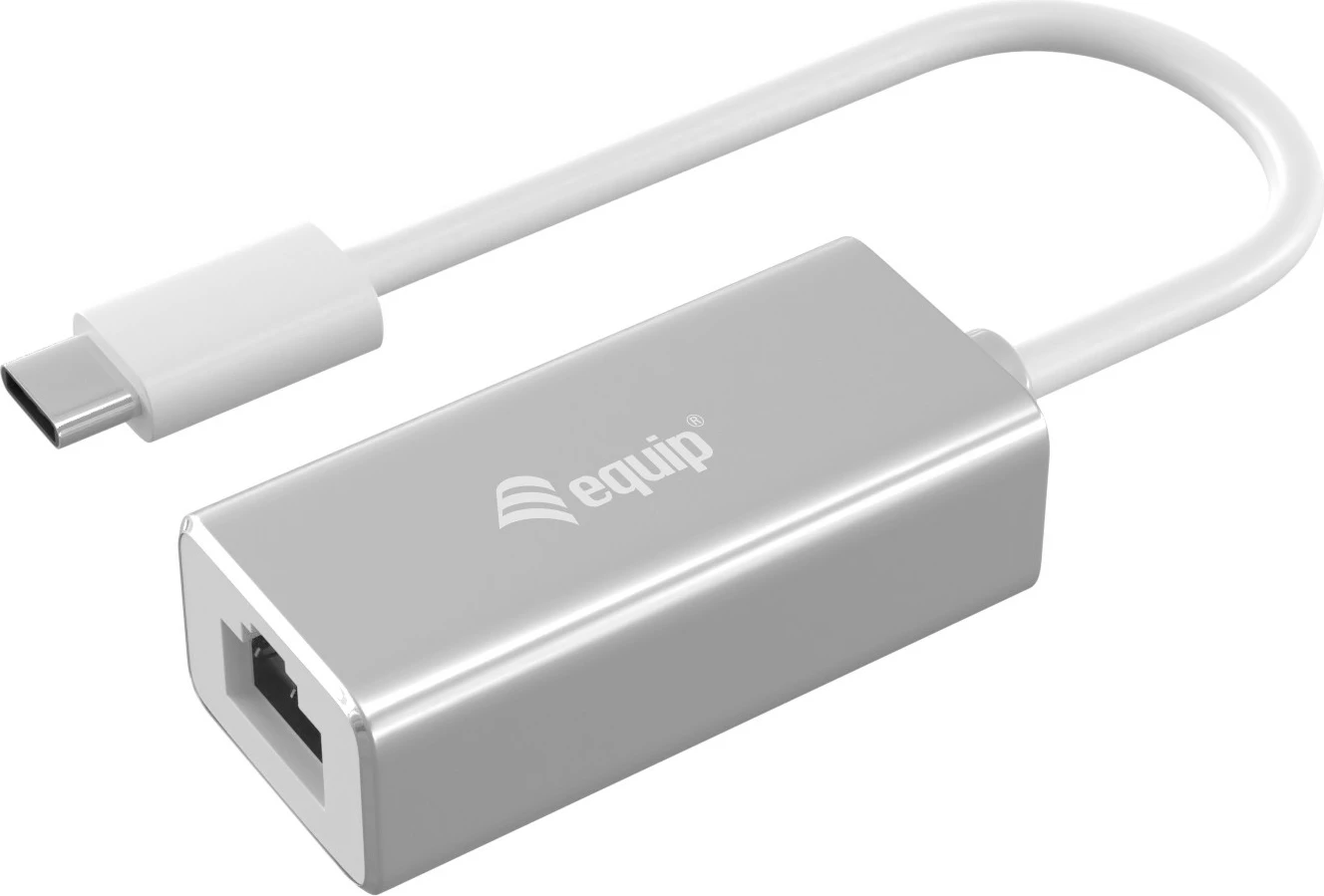 Adapter USB Type-C në RJ45 Gigabit, Equip, 1000 Mbit/s, argjendtë