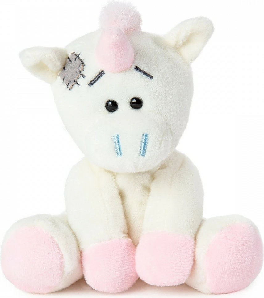 Lodër pelushi My Blue Nose Friends Unicorn Abra, 10 cm, krem/rozë