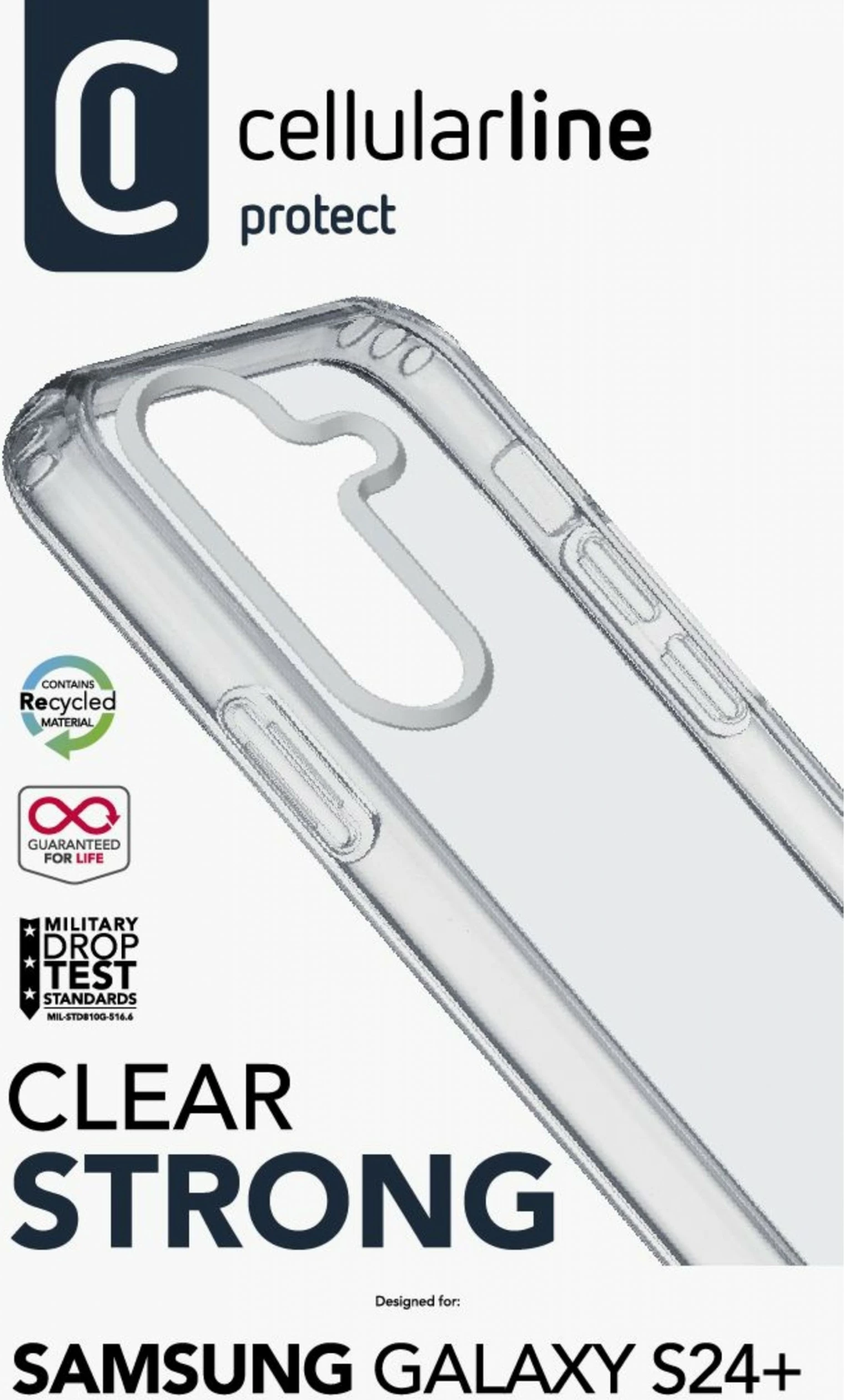 Mbështjellës Cellular Line për Samsung Galaxy S24+, transparent