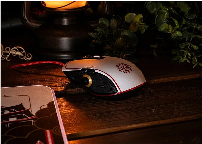 Maus gaming LEXIP x Ubisoft Assassin's Creed Shadows, 12000 DPI, USB Type-A, për dorë të djathtë, zi/ari/kuqe/bardhë
