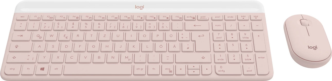 Tastierë me maus wireless Logitech MK470 Slim Combo, QWERTZ, rozë