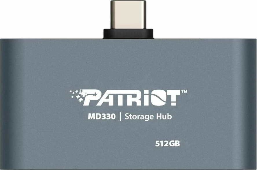 Hub USB-C Patriot MD330 PMD512GH013 512GB, HDMI 4K@60Hz, USB-C PD 100W, USB 3.2 Gen1, argjendtë