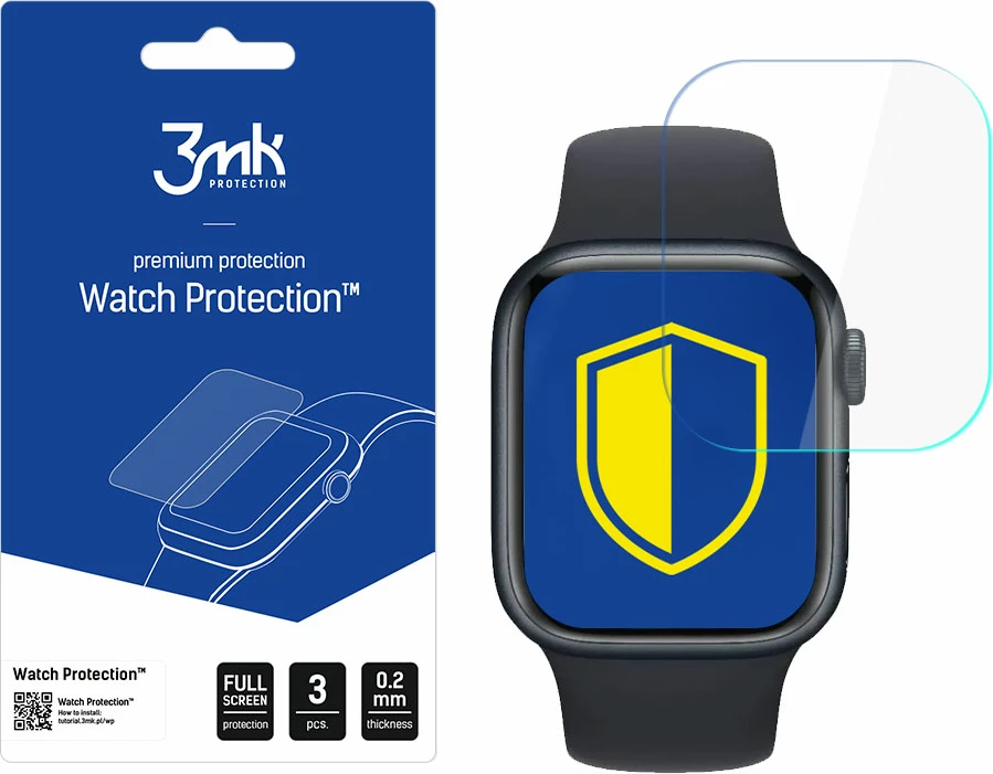 Mbrojtës ekrani për Apple Watch 9 41mm 3mk Watch Protection ARC+, set 3 copë