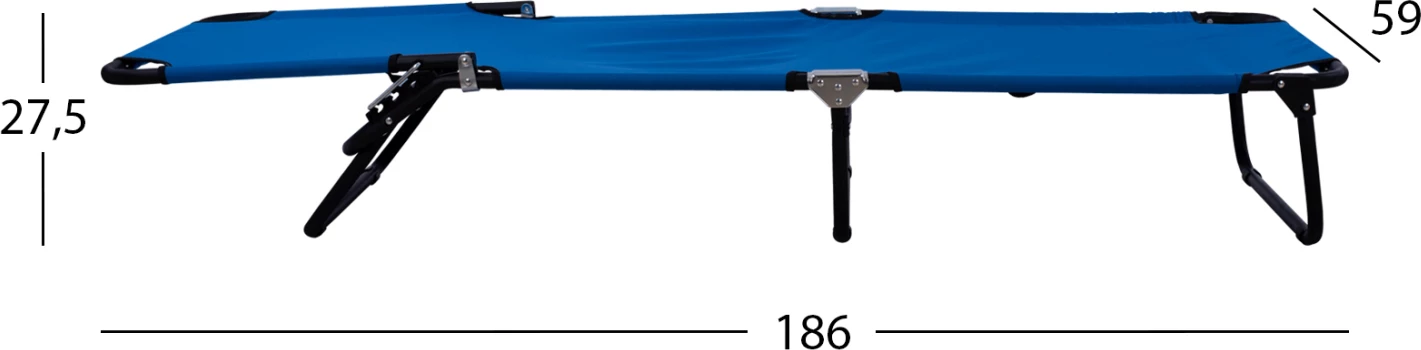 Shezlong për plazh FH5278. e kaltër