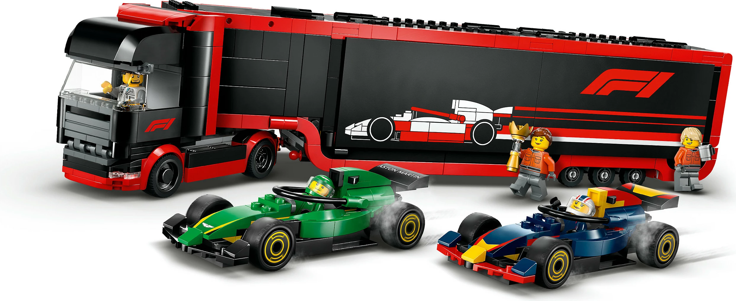 Set ndërtimi LEGO F1 kamion me RB20 & AMR24, 1086 pjesë, plastikë, shumëngjyrësh