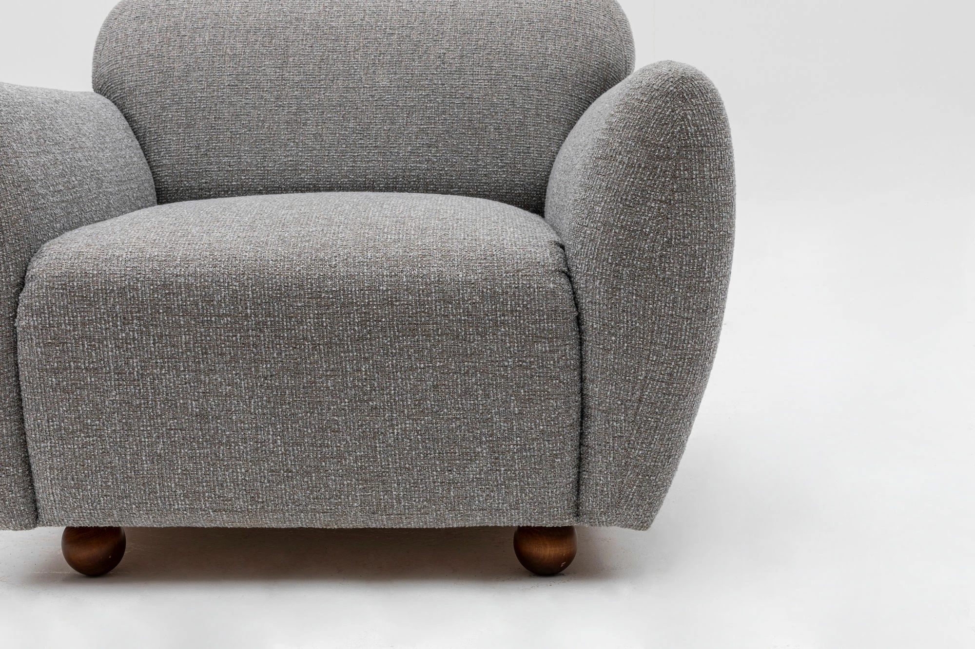 Karrige krahu Eddy, ngjyrë gri e çelët, Atelier del Sofa