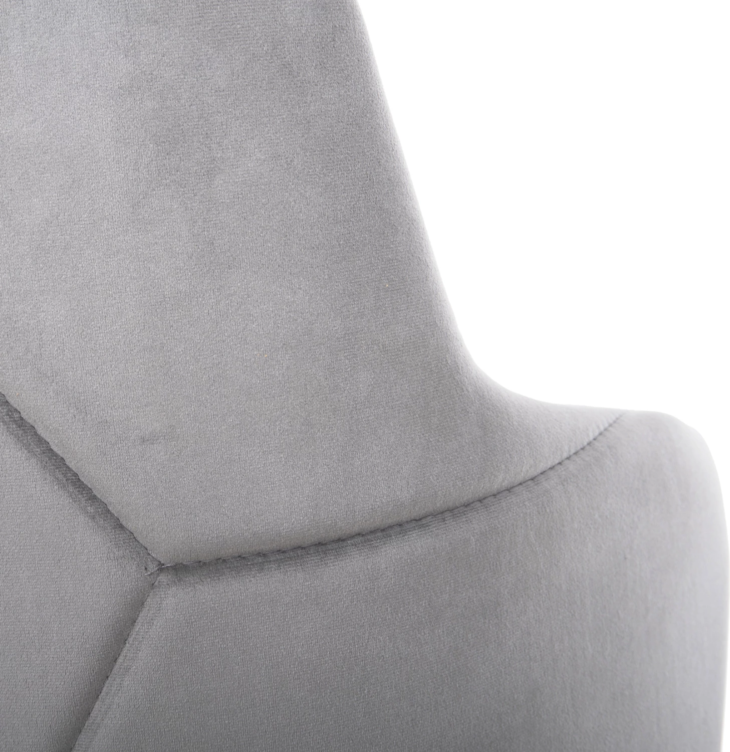 Karrige TRIANA FH9278.11 kadife gri me këmbë metali të arta 54,5x60,5x85,5H cm