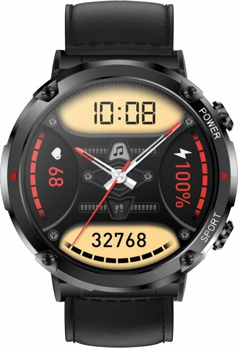 Smartwatch Gravity për meshkuj, e zezë