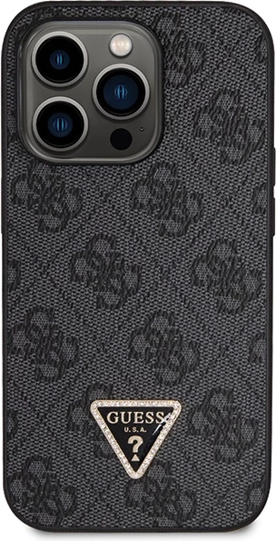 Mbështjellës Guess GUHCP14LP4TDSCPK për iPhone 14 Pro, Crossbody 4G Metal Logo, i zi me rrip