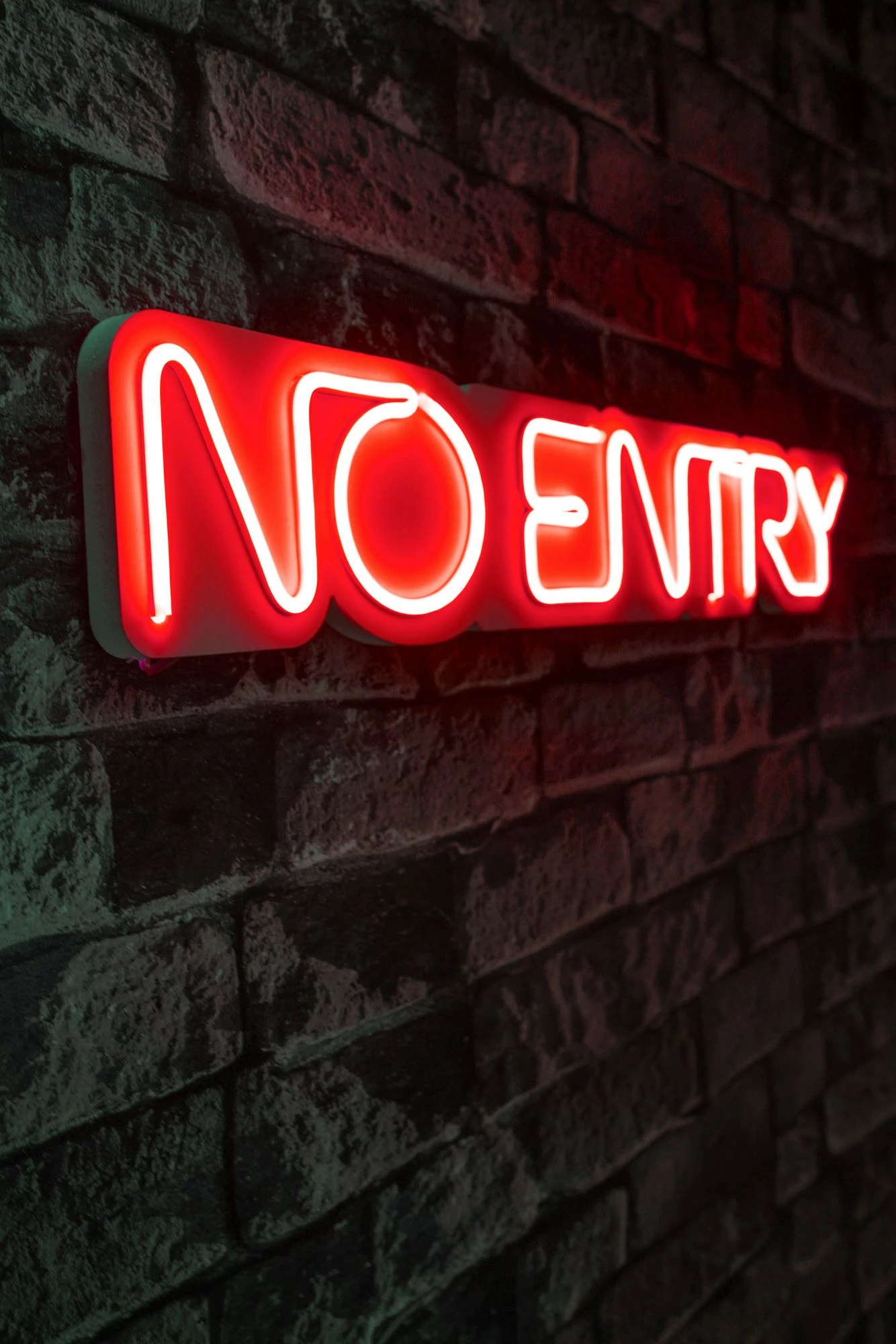 Dritë dekorative LED, plastikë, 'No Entry', e kuqe