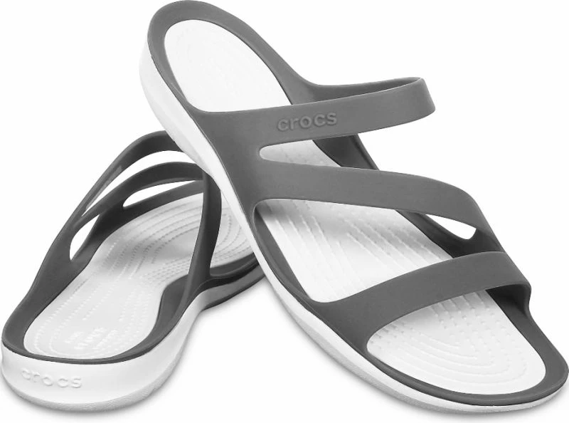 Sandale për femra Crocs Swiftwater, gri me të bardha [Madhësia: 34 - 35]