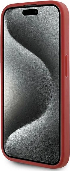 Mbështjellës Karl Lagerfeld Diagonal Quilted Script për iPhone 15 Pro, Kuq