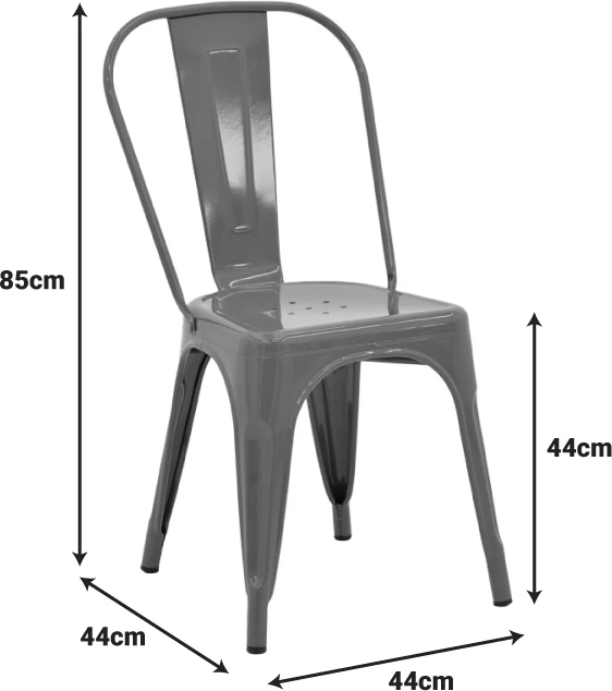 Karrige Utopia metalike, ngjyrë ulliri e errët, 44x44x85cm