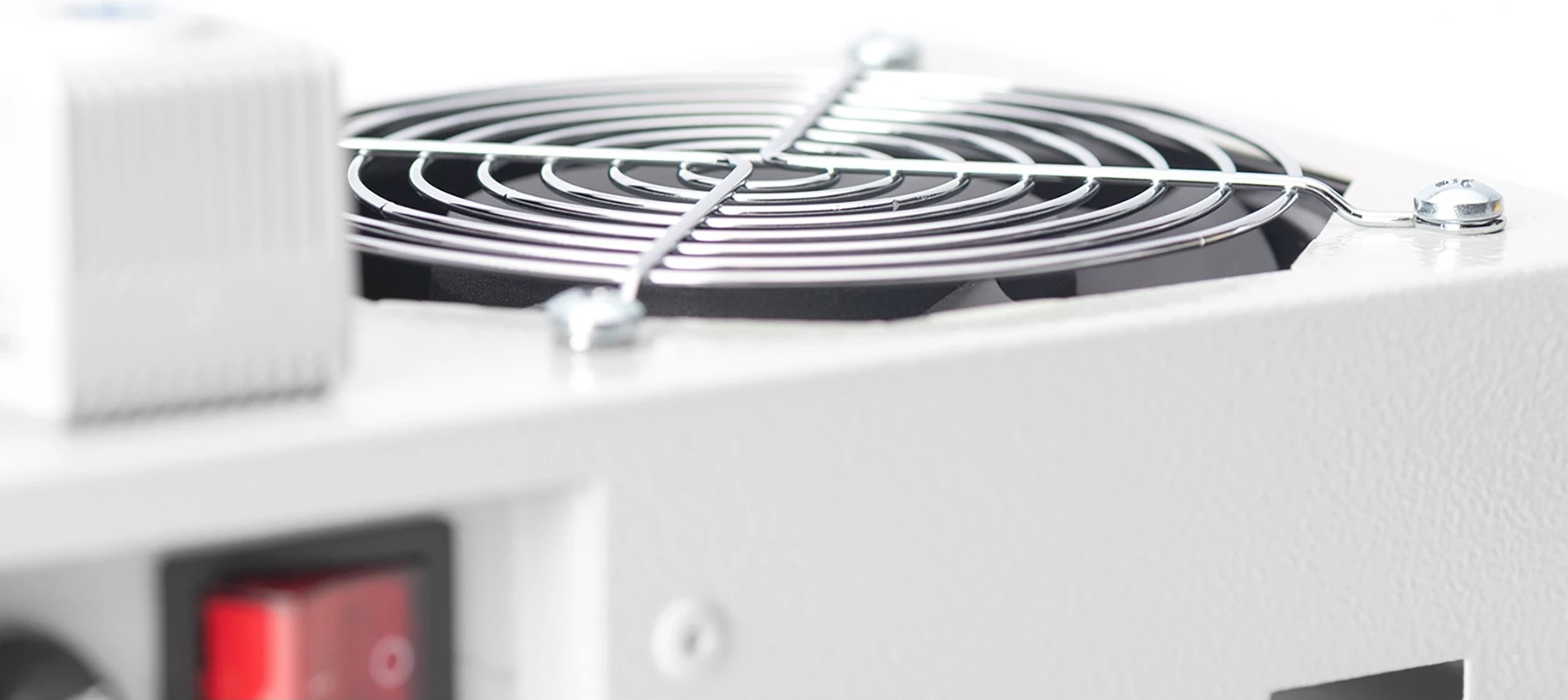 Modul ventilatori Digitus për kasë rrjeti 19", 2 ventilatorë, termostat, gri