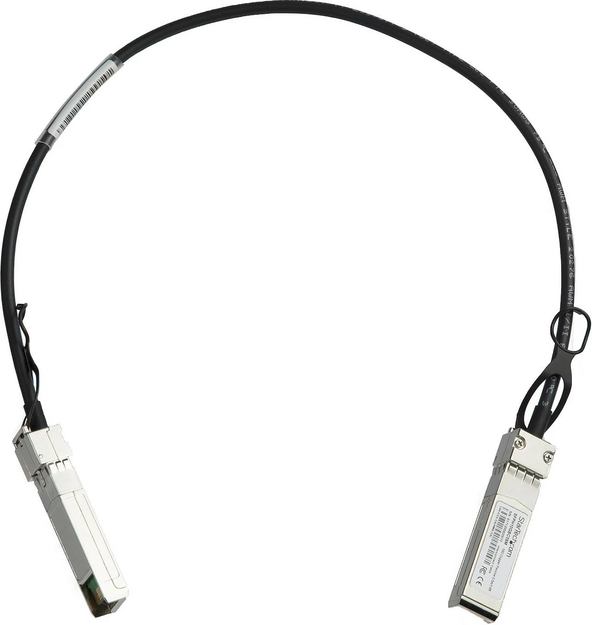 Kabllo DAC SFP+ StarTech SFP-H10GB-CU0-5M, 0.5 m, 10GbE 10 Gbps, pasive, e zezë